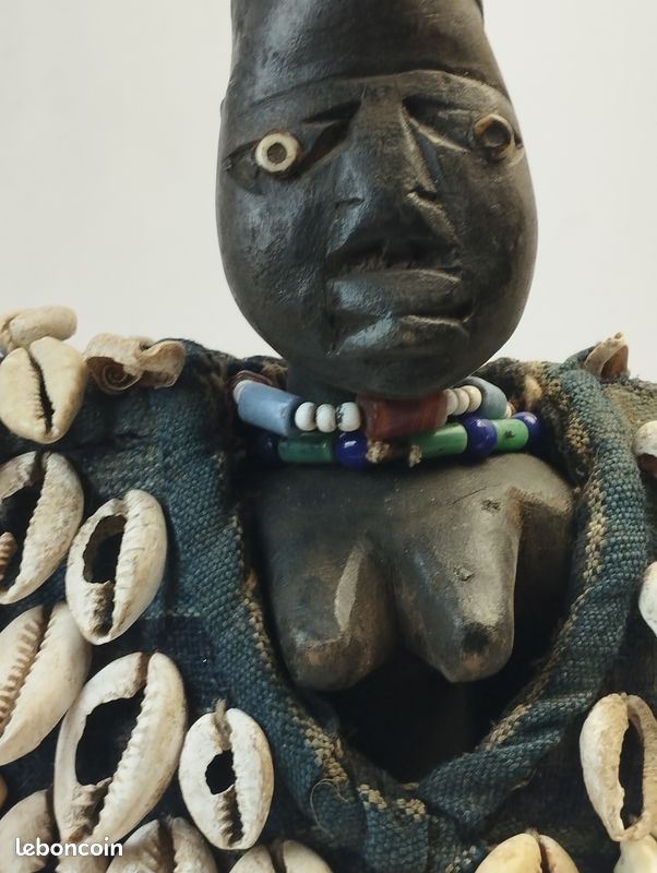 Couple d’Ibeji Yoruba – Nigéria – statuettes rituelles jumelles – 27 cm (image 9)