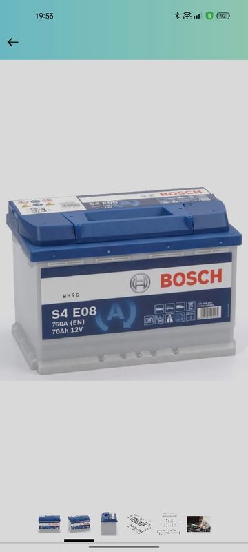 Batterie voiture Bosh 70Ah 760A neuve Start&Stop - Équipement auto