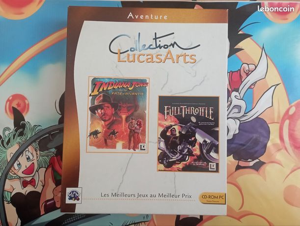 Indiana Jones and The Fate of Atlantis + Fullthrottle PC Big Box Full throttle