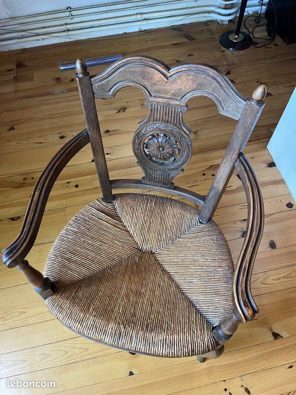 Fauteuil en paille Régence (image 1)