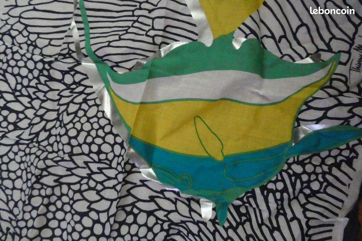 Foulard mugler coton poisson exotique (image 4)