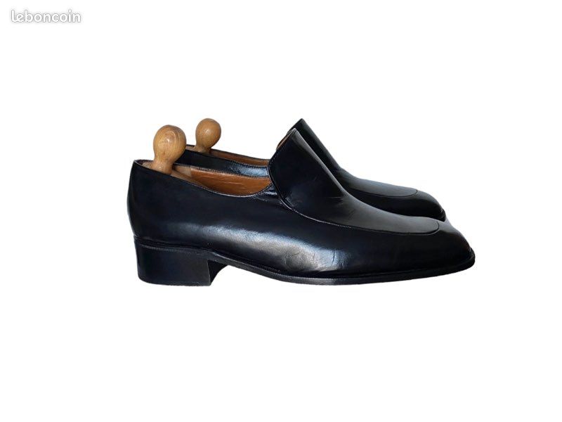 Mocassins Habillés BALLY Parawet Vintage - Cuir Noir, Taille 6.5 US (39 EUR) - Occasion - Fabriqué En Suisse
