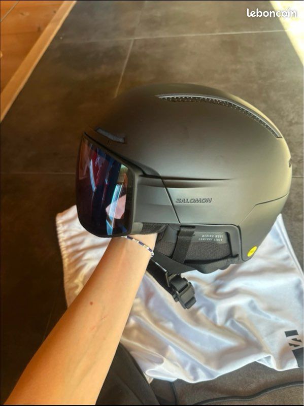 Casque visière Salomon Driver Prime Sigma Photo Mips Black Sky Blue - L (image 13)