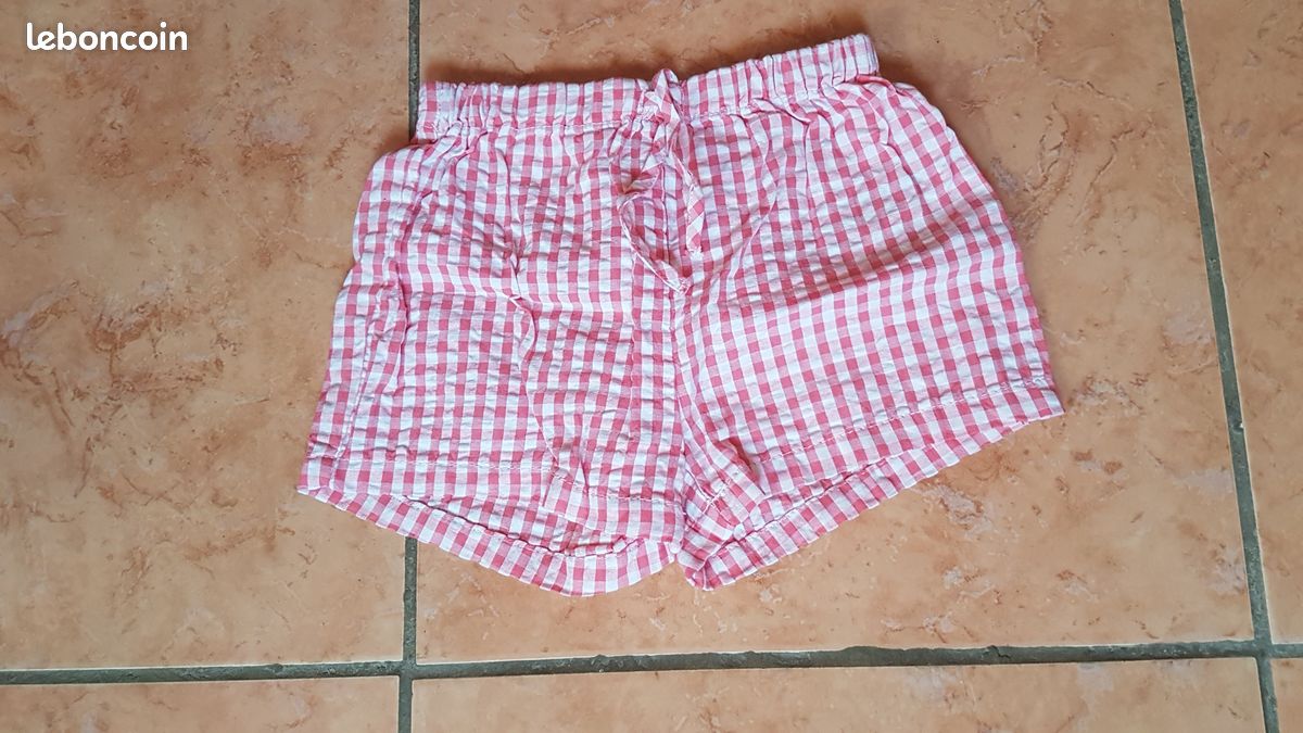 Ensemble Short Et Veste Bébé Fille – Cat & Jack, Rose à Carreaux, 18 Mois (neuf)
