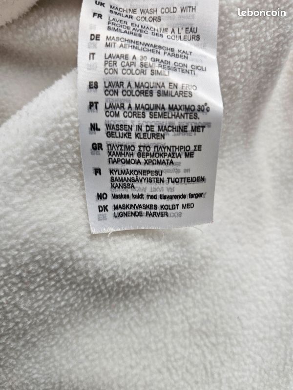 Veste Carhartt WIP Nimbus Pullover Blanc Off-White Taille S - Vintage Y2K Fleece Anorak Jacket (image 12)