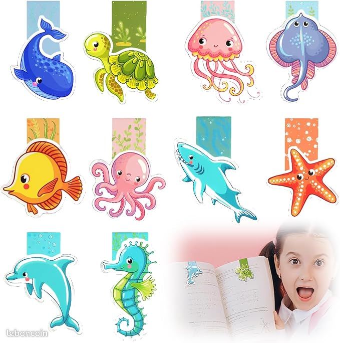 Nezyo 24 Pièces Marque-Page Magnétique Marqueur De Page