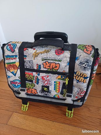 Cartable garçon trolley à roulettes de marque RIP CURL en très