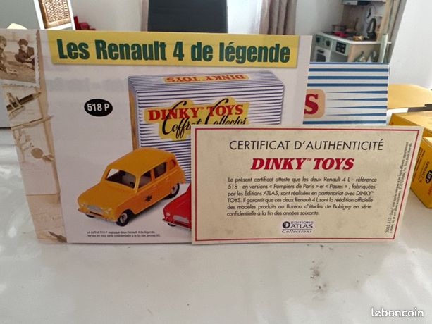 DT13 Voiture réédition DINKY TOYS atlas : 518 Renault 4L Blue Clair UK - Jumajo