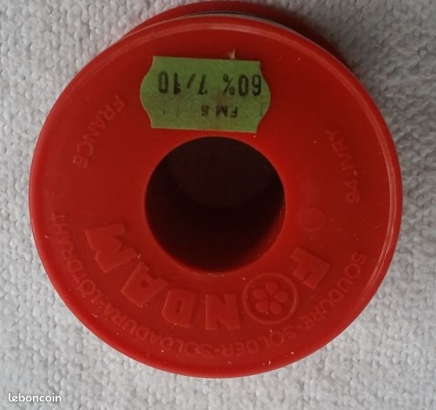 Bobine de fil d'étain FONDAM 60 % pour soudure, diamètre 7/10 mm, qualité professionnelle (image 1)