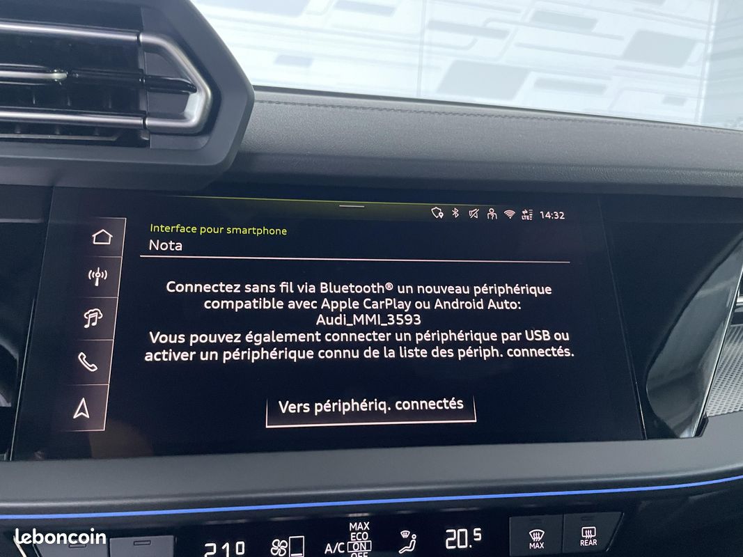 AUDI A3 Berline TFSI Mild Hybrid 150 S tronic 7 S line (image 20)
