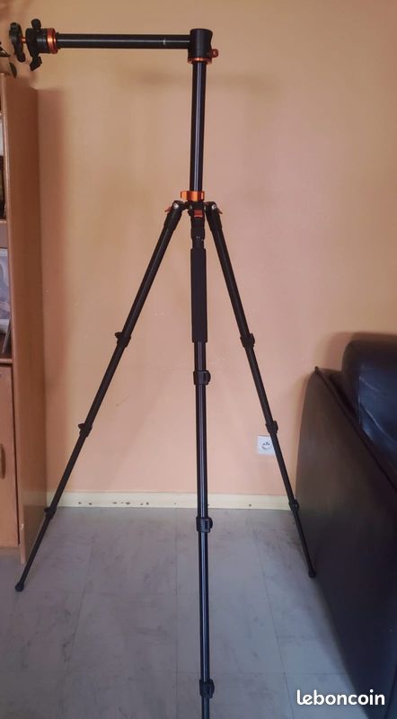 Trépied JEIFN 60 En Aluminium Portable - Rotule 360°, Hauteur Max 60 Pouces, Support Téléphone Et Monopode Inclus