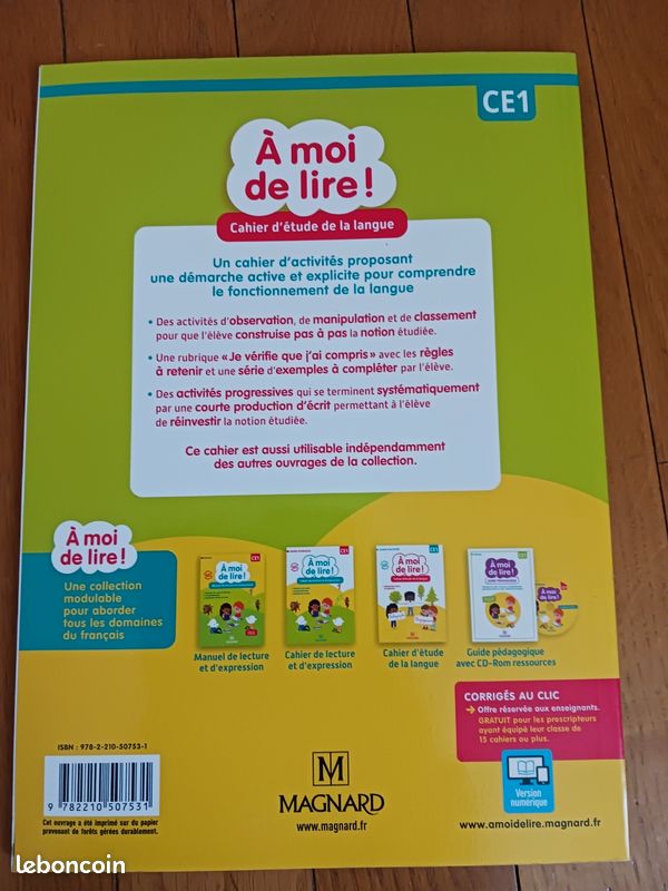 Cahier d'activités CE1 A moi de lire (image 2)