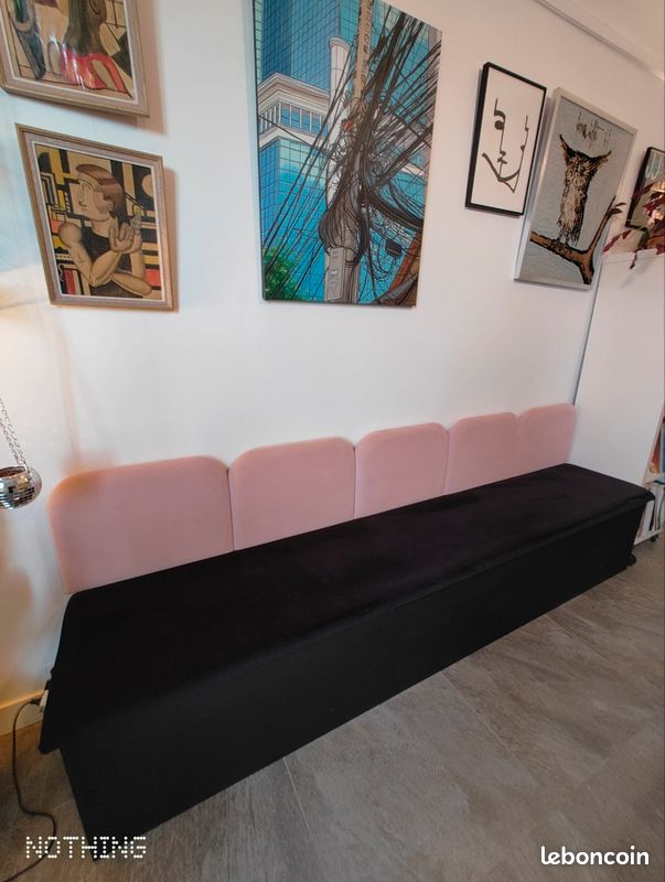 Banquette banc velours de tapissier (image 1)