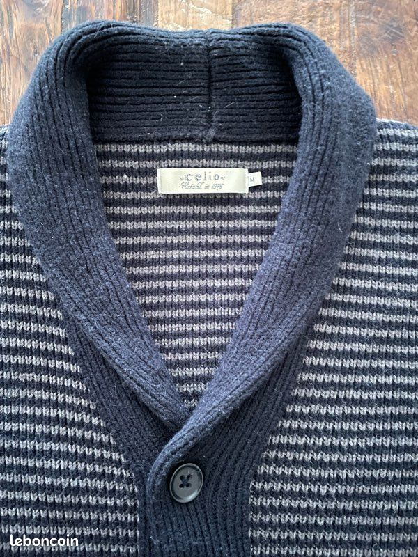 Pull gilet laine Celio homme (image 1)