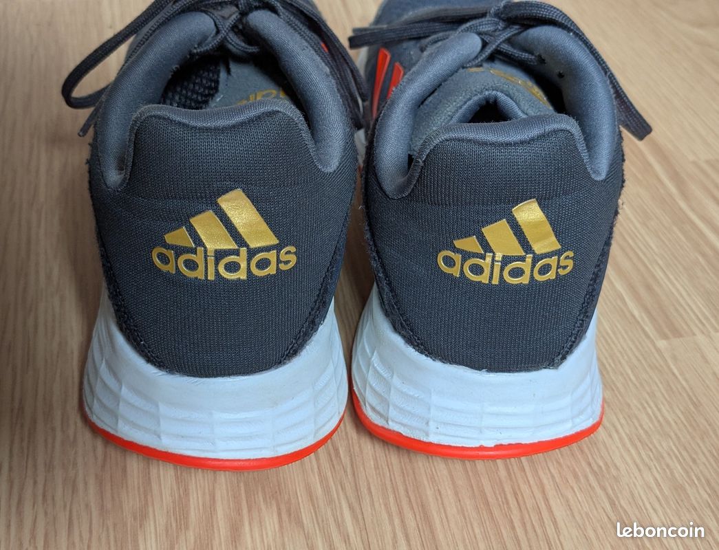 Chaussures de sport Adidas, gris avec orange fluo, 36,5 (image 4)
