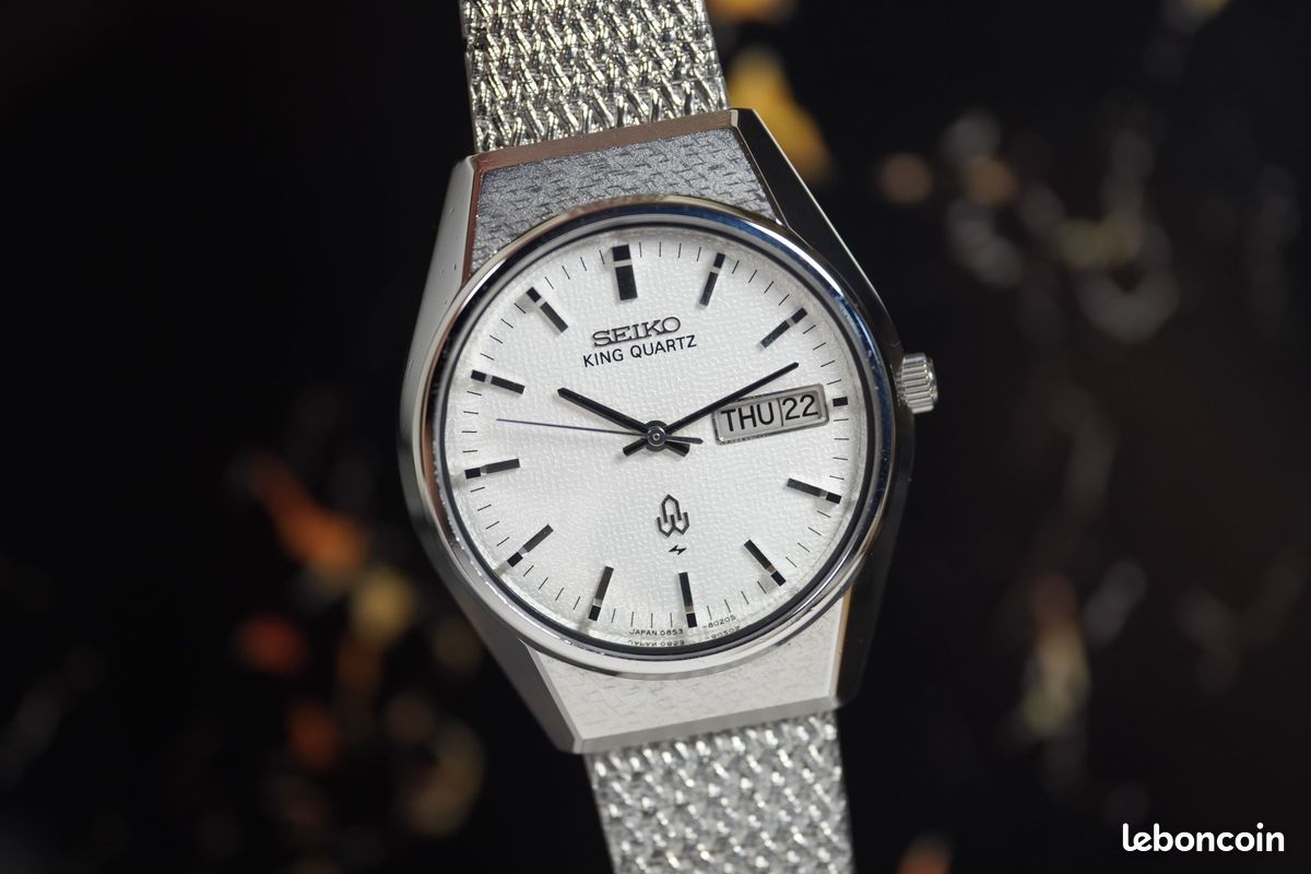 Seiko King Quartz 0853-8025 Day & Date Vintage Circa Feb 1977 