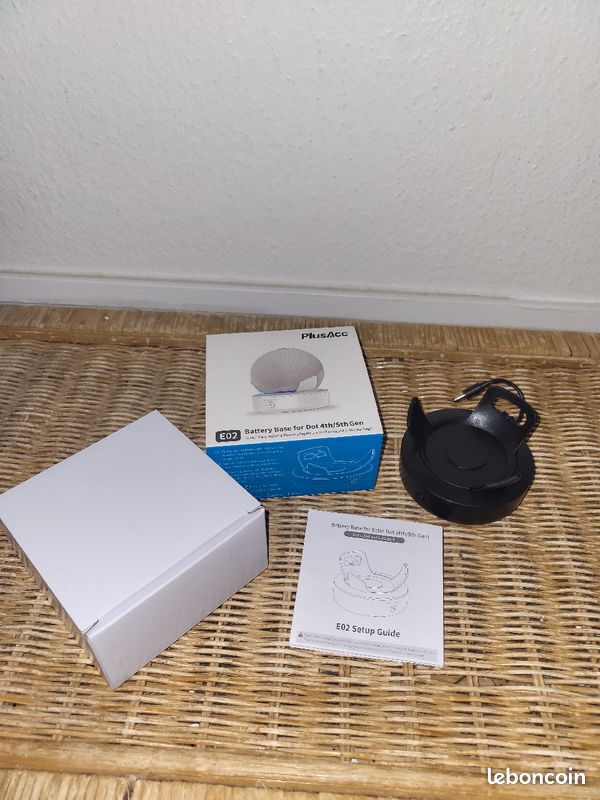 Batterie Replacement Pour Echo Dot 4e Et 5e Génération - 5000 MAh - Blanc - Bouton Marche/Arrêt Et LED