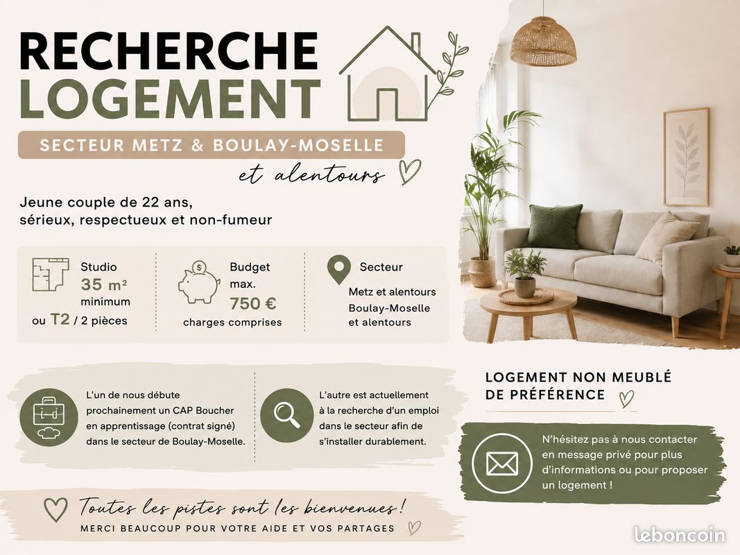Appartement 2 pièces 35 m² · à Metz · 35 m² · 750 €/mois