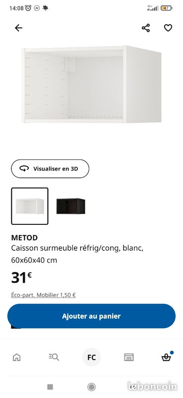 Colonne four micro-ondes IKEA avec tiroir (image 2)