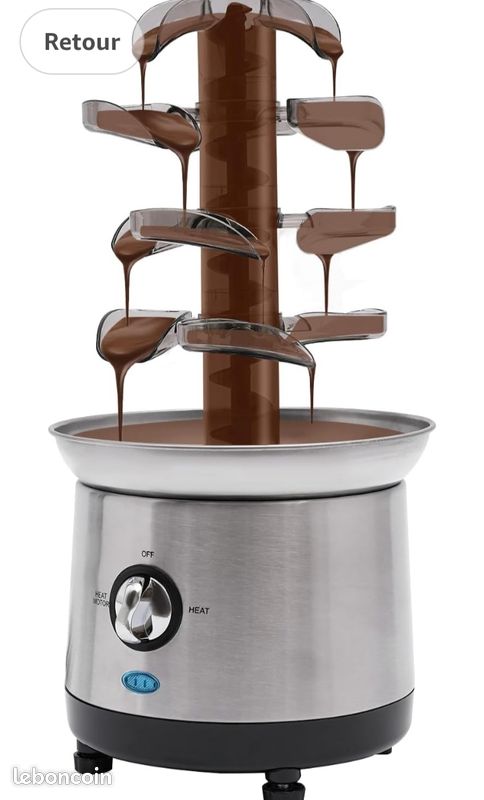 Sephra Select Fontaine à fondue professionnelle à 3 étages