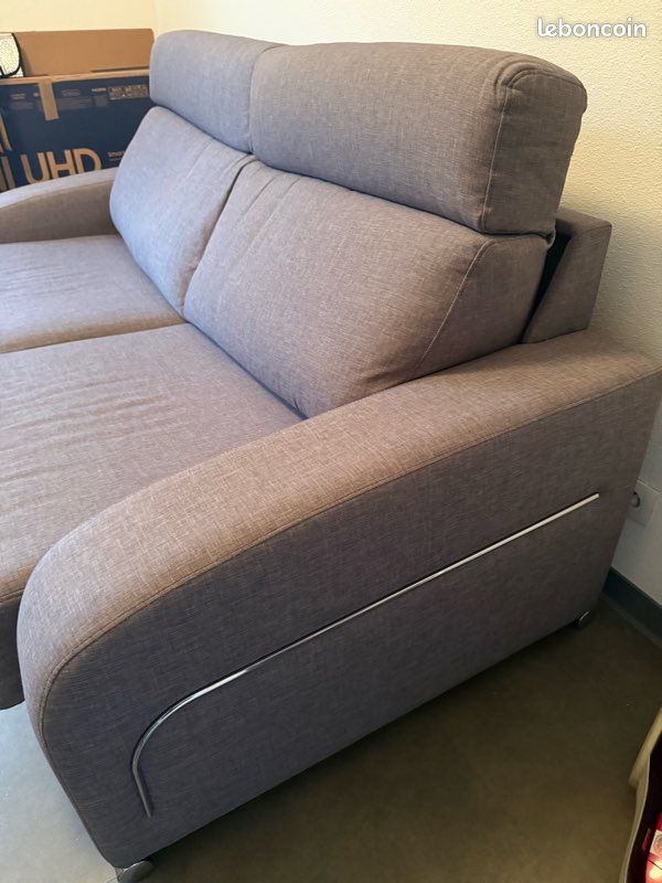 Canapé convertible rapido gris tbé matelas confort (image 2)