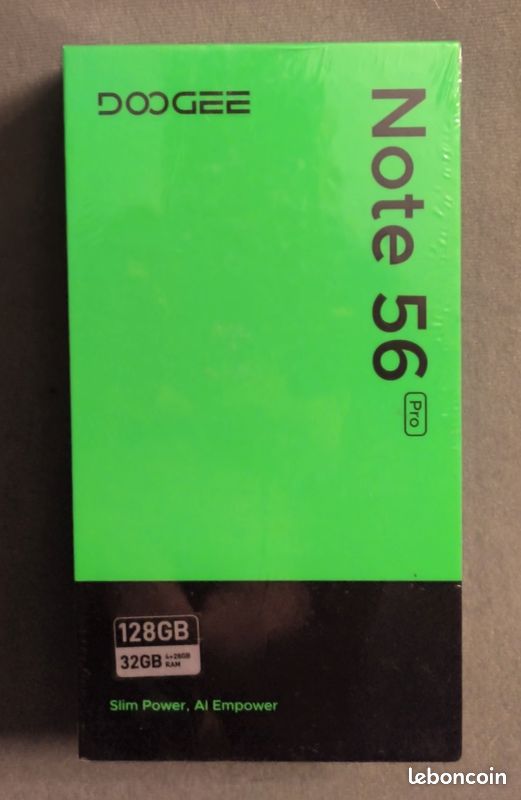 Téléphone DOOGEE Note 56 Pro Noir (Jamais utilisé) + 🎁 Accessoires 🎁 (image 1)