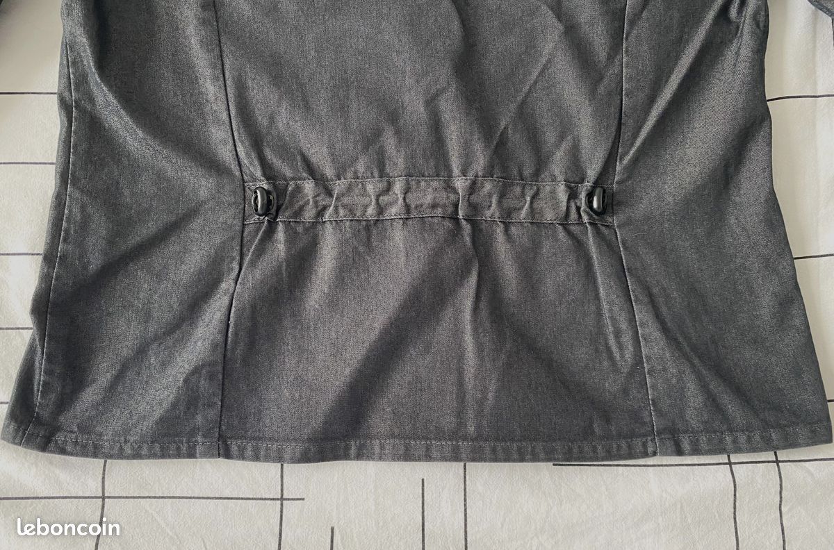 Ensemble veste et jupe longue gris anthracite Taille 38 (image 6)