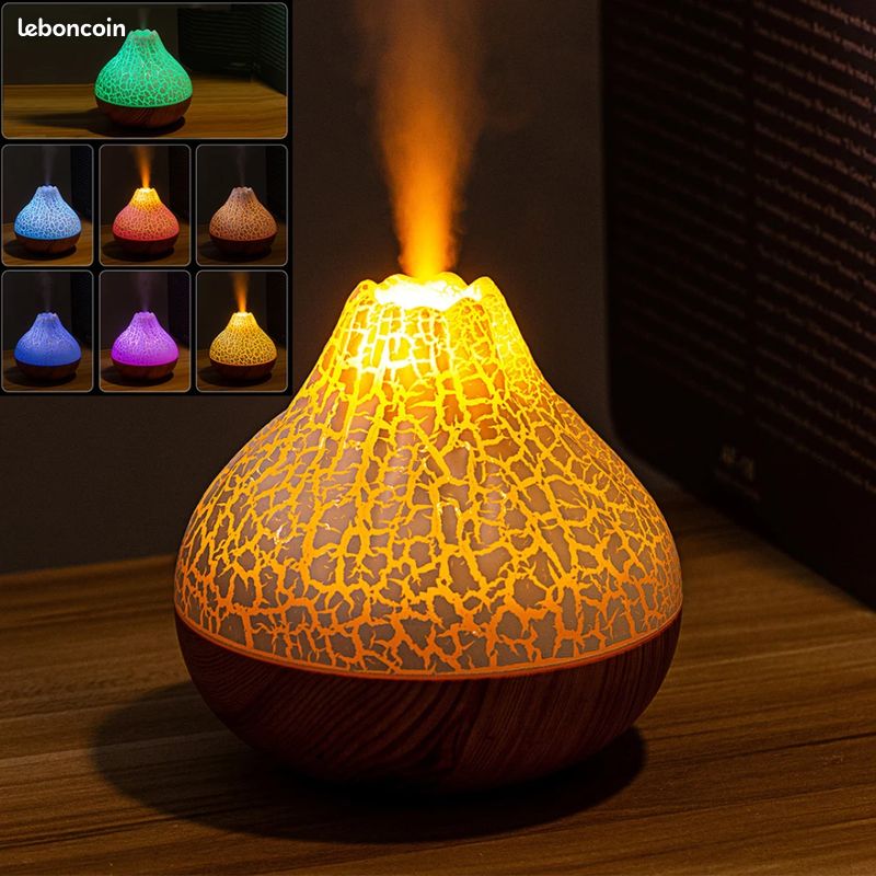 Kairey Diffuseur D'Huiles Essentielles 300ml En Forme De Train - Humidificateur Brume Froide Avec Lumière LED Et Télécommande