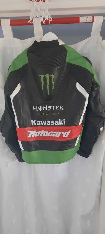 Blouson en cuir Kawasaki Motocard