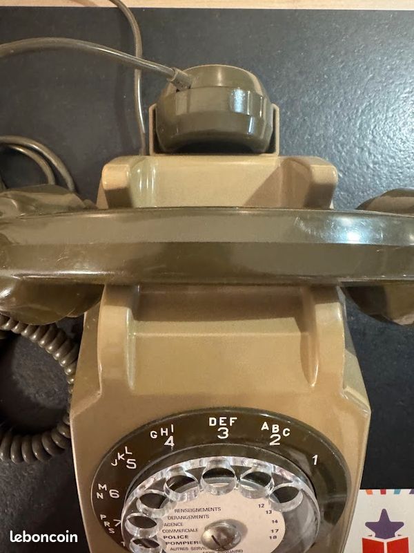 Téléphone Vintage PTT Socotel S63 Bleu Canard - Thomson-CSF