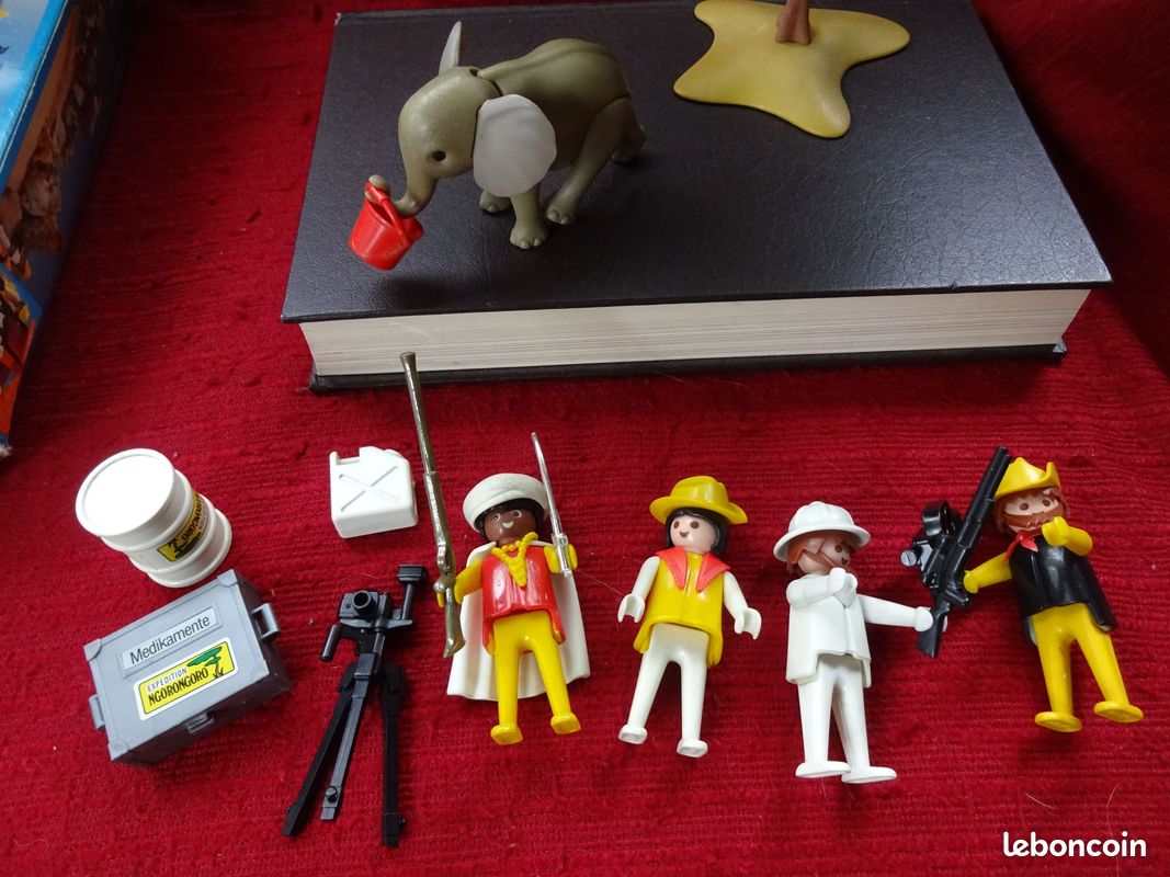 Playmobil 3413 Campement Ngorongoro Safari 1980 - Complet Boîte Vintage TBE