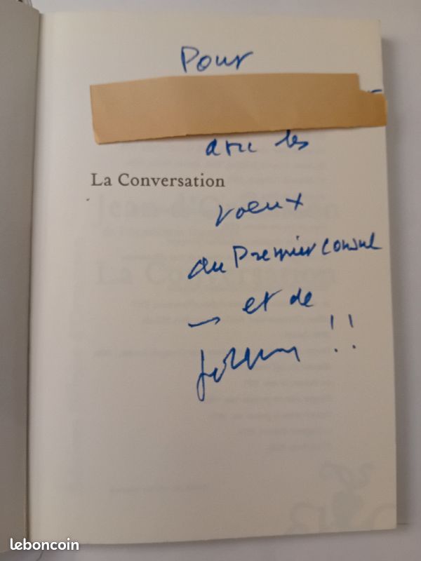 La conversation dédicacé par Jean d'Ormesson (image 1)