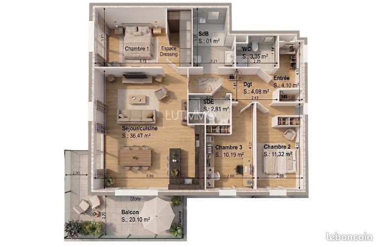 Appartement 4 pièces 94 m² · à Beblenheim · 94 m² · 375 000 €