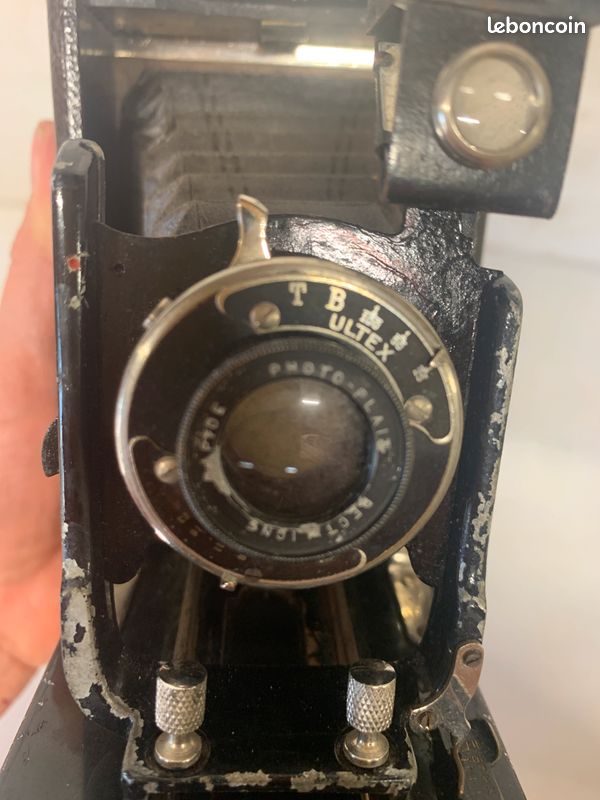 Ancien Appareil Photo à Soufflet ULTEX Wollensak Optical – Pour Plaques – Très Bon état