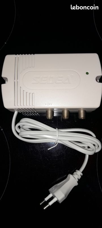Sedea Kit Amplificateur TNT Réglable 1E 2S Gain 35dB + Alimentation 24V