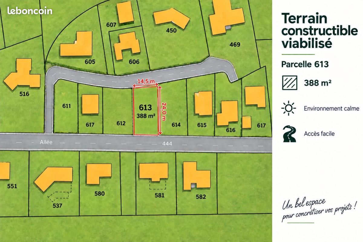 Terrain 388 m² · à Cessenon-sur-Orb · 69 000 €