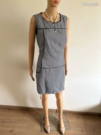 ALAIA - Veste CROCHET BOLERO en laine noire et nue, taille 36 XS - En
