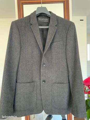 UMBERTO SCALARI Manteau en Laine D'Occassion Femme Gris Taille 48