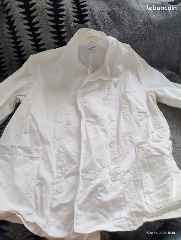 Veste de cuisine Vetra taille 52, 100% coton,made in France (image 1)
