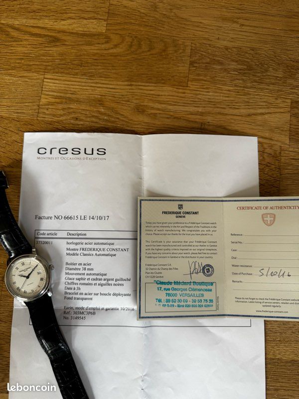 Frederique Constant Classics Automatic Montres Bijoux