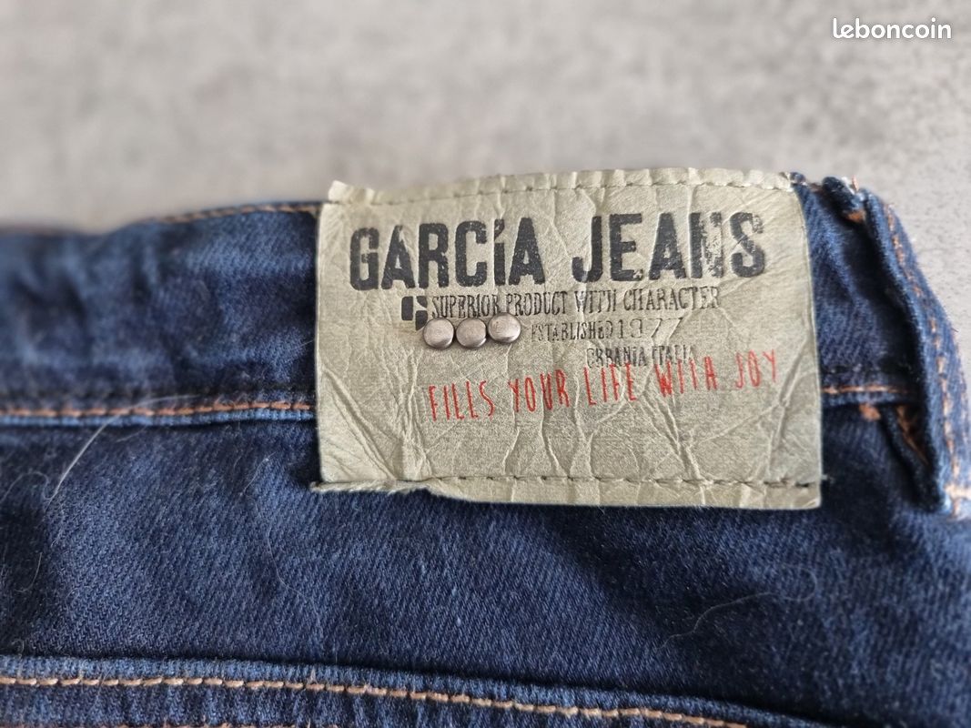 Doudoune Garcia Jeans Taille 15/16 Ans Bleue - Occasion Très Bon état, Parfaite Pour L'hiver !