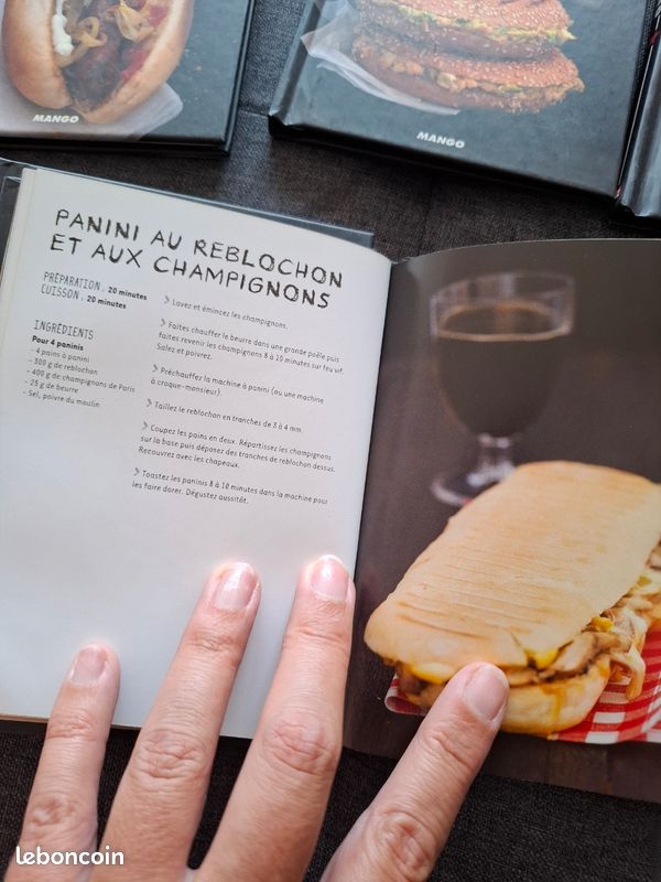 5 livres de Recettes hot dog bagels bergers paninis pizzas (image 4)