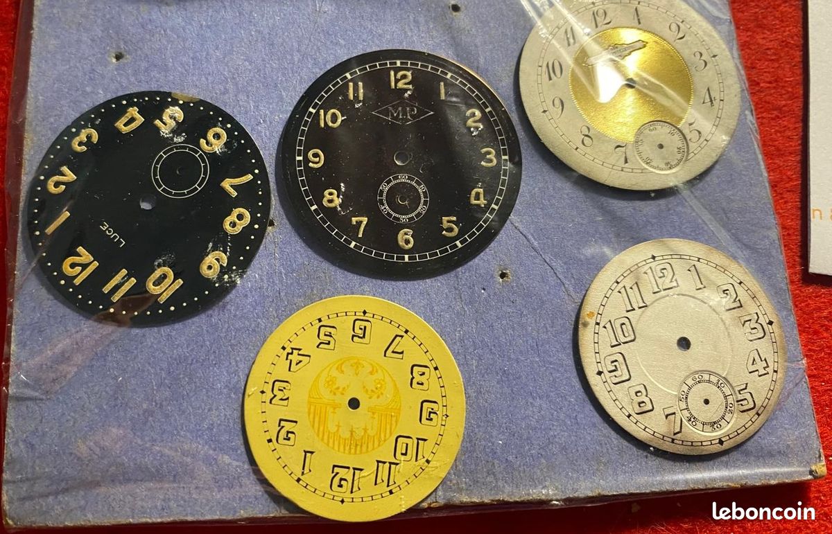 Lot de 8 Rares Cadrans Montres Gousset Haute Facture Art Déco & Vintage - Bengali, MP, Sector (image 4)