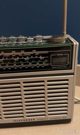 Radio Vintage Telefunken Bajazzo TS 201 - Fonctionnelle, Manque Cache-pile
