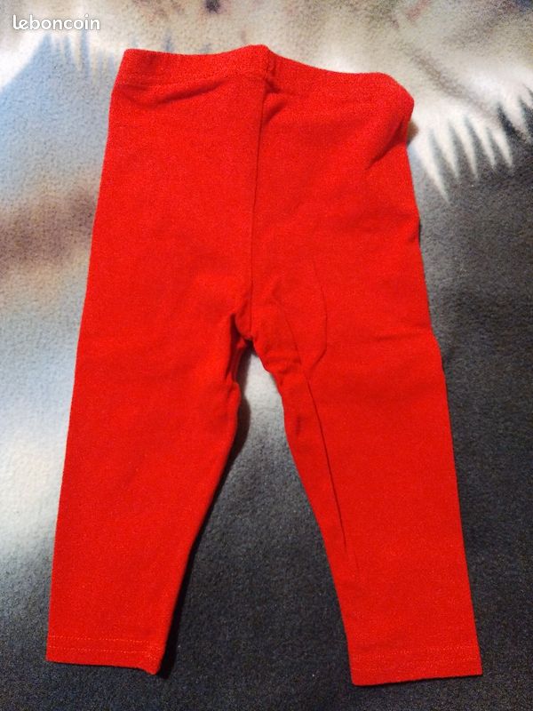 Legging rouge 9 mois (image 3)