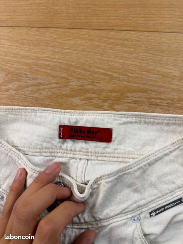 Jean Levis Billie May droit blanc W25 L32 femme NK18 (image 5)