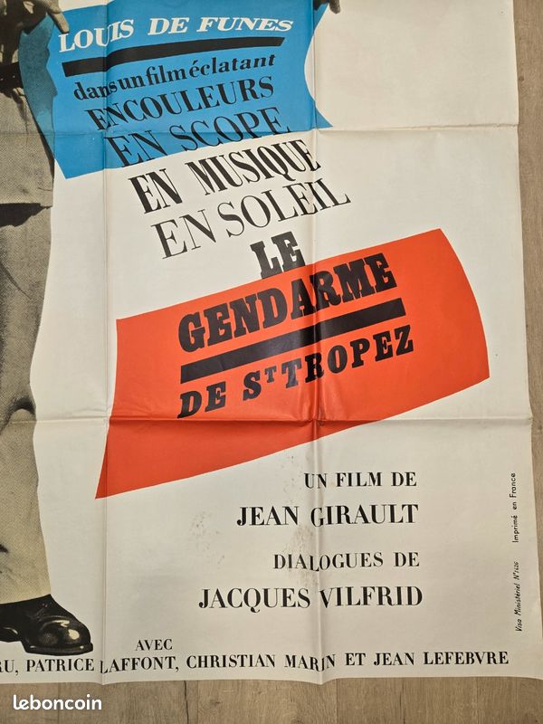 Affiche cinema le gendarme se saint Tropez 120x160 (image 2)