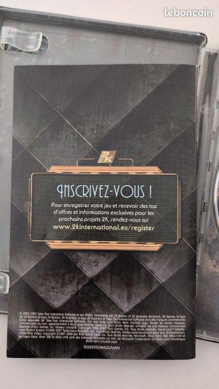Jeu BioShock Sur Xbox 360 - Version PAL Française Complète, Boîtier Steelbook Collector, Très Bon état