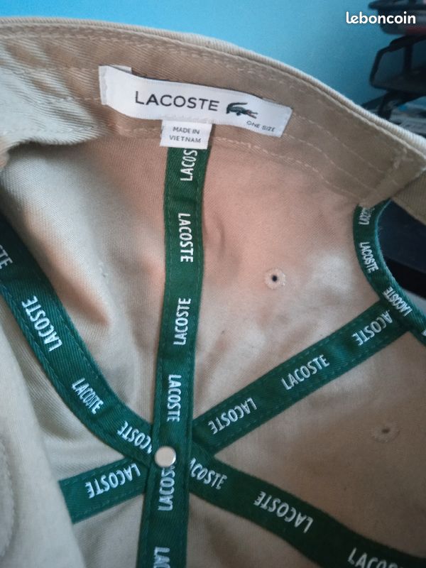 Casquette Lacoste beige (image 2)