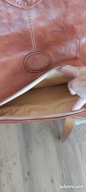 Grand sac de voyage en cuir vintage La Bagag (image 5)